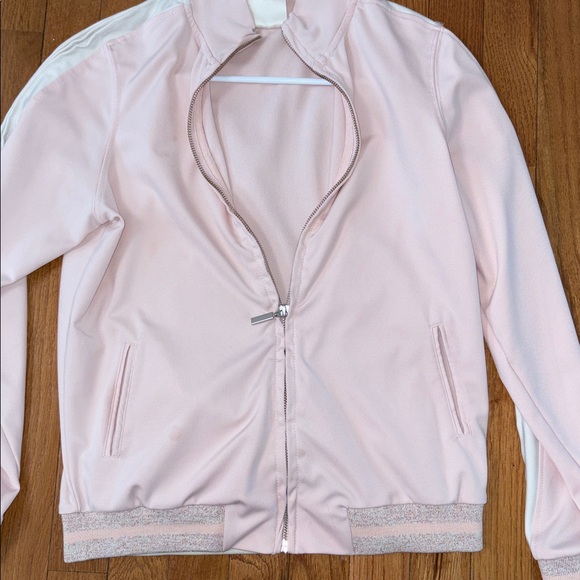 Maeve Anthropologie Pink Jacket Full Zip Sweatshirt Size Small Oversized - Picture 3 of 9